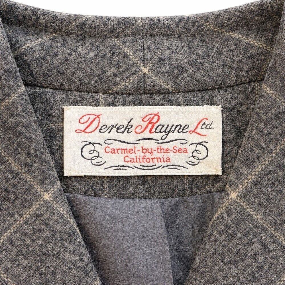 Vintage Derek Rayne Ltd Windowpane Wool Blazer Jacket Women’s Size 6 USA - Picture 4 of 7